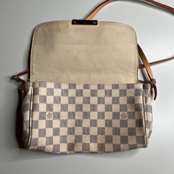 Louis Vuitton Damier Azur Eva Clutch Crossbody Bag SP0635 Made in France - Picture 10 of 15